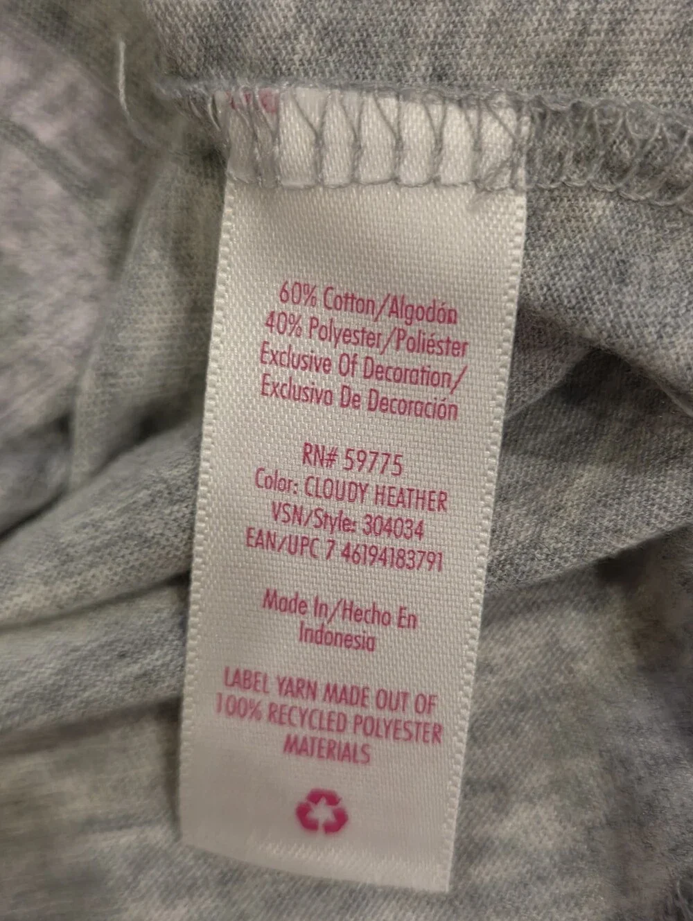 Justice Graphic Long Sleeve Top Gray With Pig In Snow Boots Girls Size L 12/14